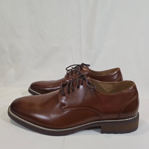 Joseph Abboud Thorton Mens Brown Leather Lace Up Oxford Dress Shoes Size 10D - Picture 9 of 10
